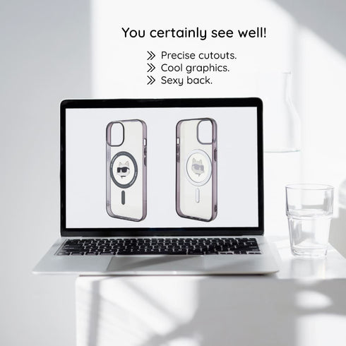 Karl Lagerfeld - IML MagSafe Karl Script Pattern (KLHMP16LHMSPUSH) - iPhone 16 Pro - White