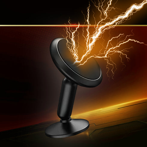 Techsuit - Car Holder MagGrip (S5) - Secure Magnetic Grip for Air Vent, Rotation Angle 360°, with Metal Plates - Black/Red