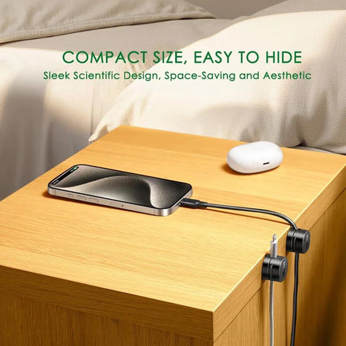 Ugreen - (3 pack) Cable Organizer LP886 (45797) - Magnetic, 1x Holder Clip, for Desk - Black