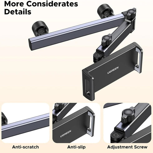 compatibil telefon/tableta 4.7''-9.8'' - Negru