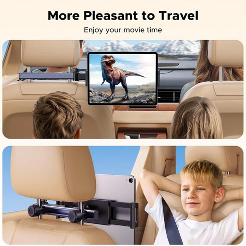 Ugreen - Car Holder LP904 (55443) - for Headrest, Dual Telescopic Arm, 360° Rotation, for Phone, Tablet up to 9.84" - Black