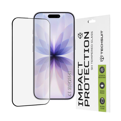 Techsuit - 111D Full Cover / Full Glue Glass - iPhone 17 / iPhone 16 Pro - Black