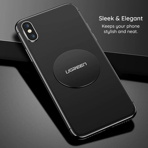 Ugreen - (2 pack) Metal Plate LP123 (30836) - Rounded Shape - Black