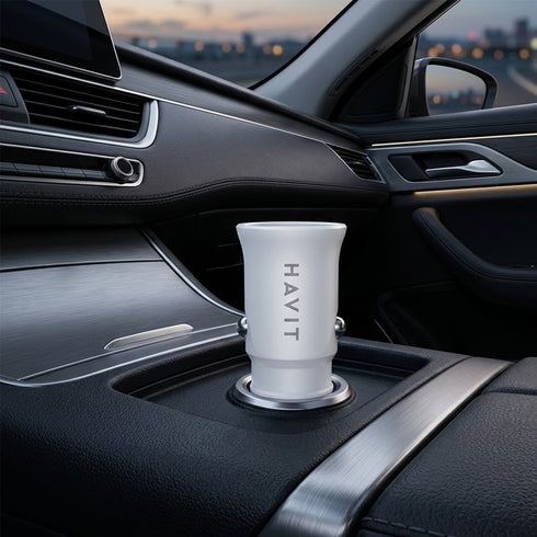 Havit - Car charger (CC2022) - USB, Type-C, PD20W, 3A, PC - White