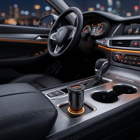 Havit - Car charger (CC2022) - USB, Type-C, PD20W, 3A, PC - White