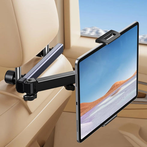 Ugreen - Car Holder LP904 (55443) - for Headrest, Dual Telescopic Arm, 360° Rotation, for Phone, Tablet up to 9.84" - Black
