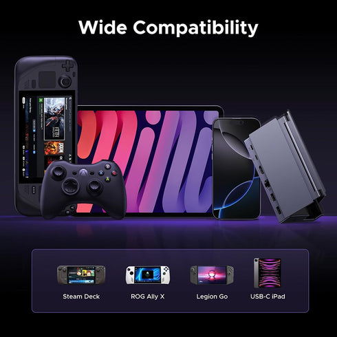 Ugreen - Adapter CM691 (45784) - Sharing Switch 2xUSB-C & Mini USB Input, 3xUSB & USB-C Output, 10Gbps, Plug&Play - Black