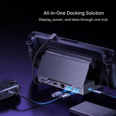 Ugreen - Adapter CM691 (45784) - Sharing Switch 2xUSB-C & Mini USB Input, 3xUSB & USB-C Output, 10Gbps, Plug&Play - Black