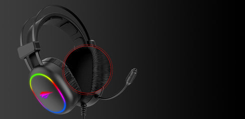 Havit - Gaming Headphones (H2230U) - with Detachable Microphone, 50mm Speaker, USB, 1.8m - White