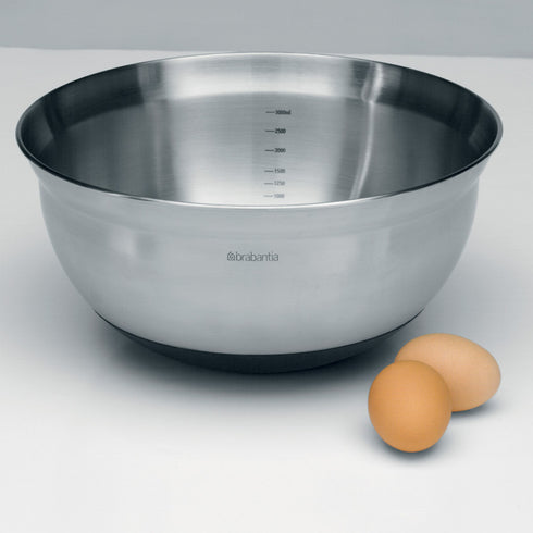Bol de amestecat Brabantia Profile 3L, Otel Mat / Negru 646898