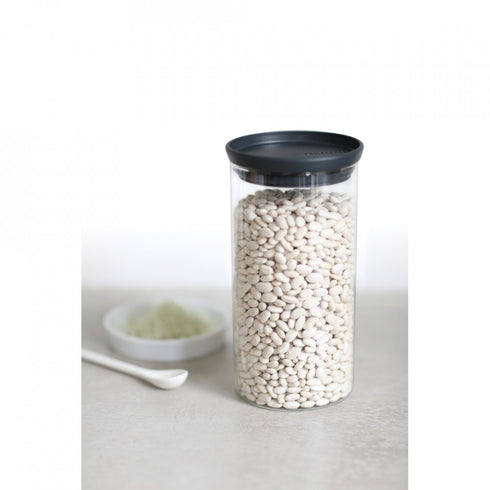 Borcan de sticla Brabantia stivuibil 1.1L, Gri inchis 646874