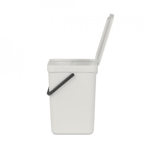 Cos de gunoi pentru colectare separata Brabantia Sort&Go 12L, Gri Deschis 1005511