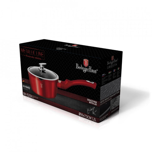 Cratita cu capac 16 cm Burgundy Metallic Line Berlinger Haus BH 1525N
