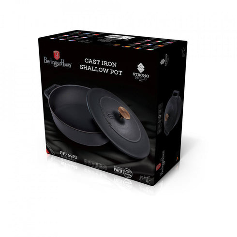 Cratita cu capac 26 cm din fonta emailata Black Rose Collection Berlinger Haus BH 6493