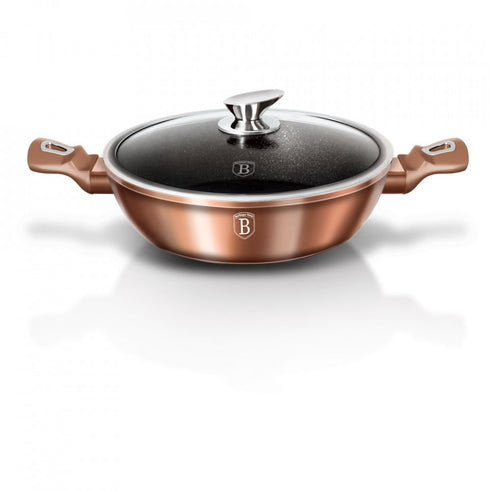 Cratita cu capac 28 cm Rose Gold (Cupru) Metallic Line Berlinger Haus BH 1519N