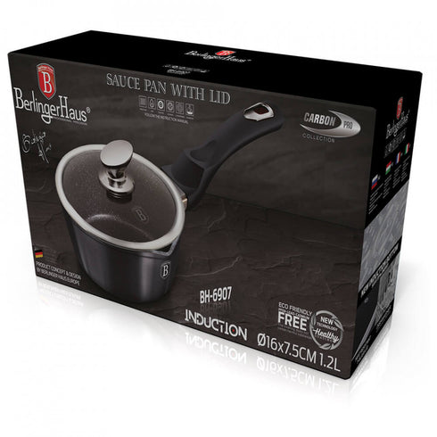 Cratita cu capac pentru sosuri Metallic Line Carbon Pro Edition BerlingerHaus BH 6907