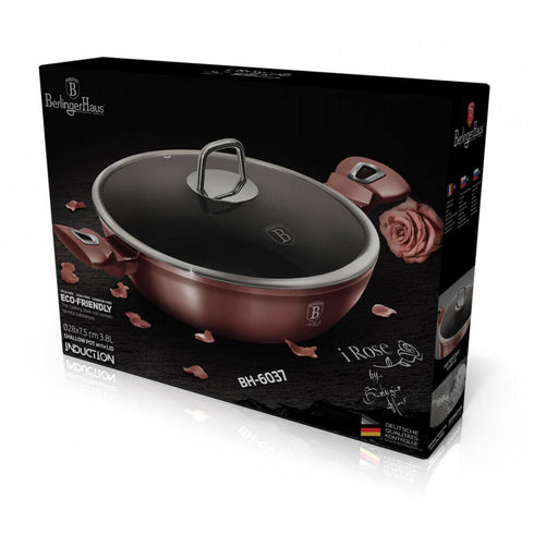 Cratita joasa cu capac I-Rose Collection BerlingerHaus BH 6037