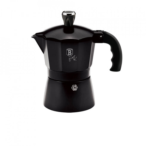 Espressor cafea pentru aragaz (Cafetiera) 3 cesti Metallic Line Carbon Pro Edition BerlingerHaus BH 7214