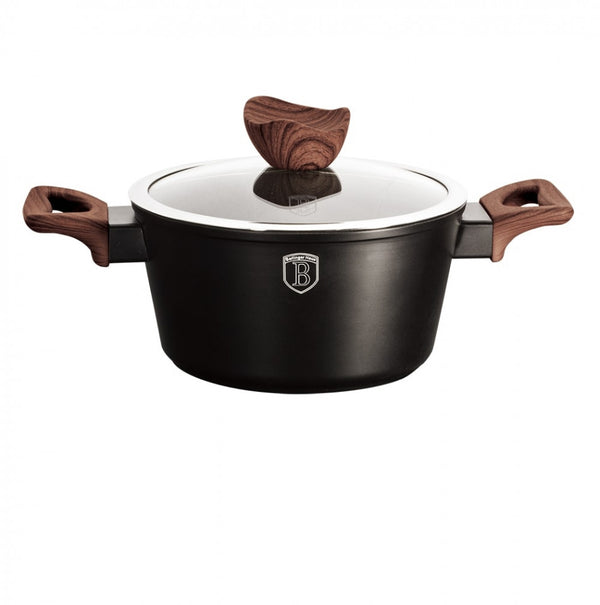 Oala cu capac 20 cm Ebony Rosewood Collection Berlinger Haus BH 1716