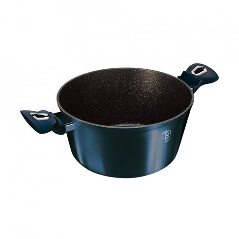 Oala cu capac Metallic Line Shiny Black Edition BerlingerHaus BH 6605