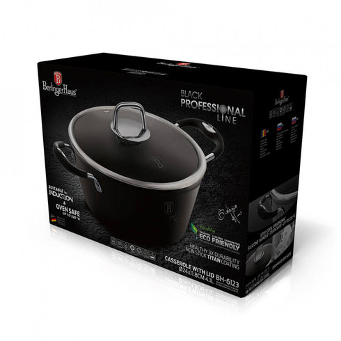 Oala cu capac Black Professional Line BerlingerHaus BH 6123