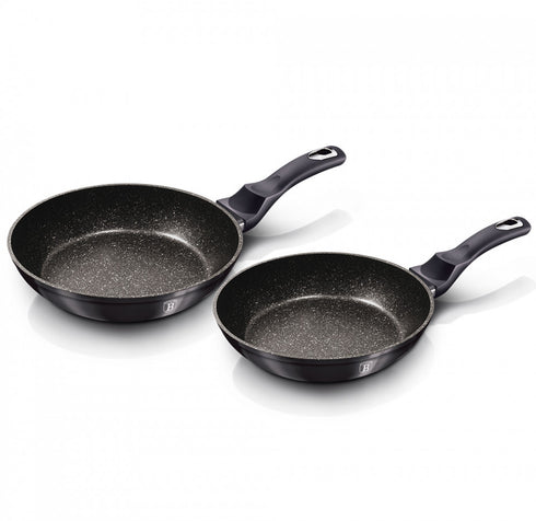 Set 2 tigai marmorate (3 straturi) Metallic Line Carbon Pro Edition Berlinger Haus BH 6908
