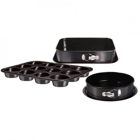 Set 3 tavi pentru cuptor Metallic Line Carbon Pro Edition BerlingerHaus BH 7637