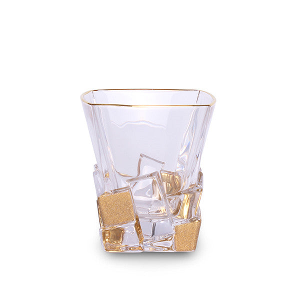 Set pahare de whisky Bohemia Crack Golden Ice