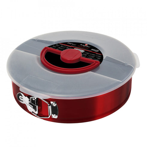 Tava pentru copt rotunda cu pereti detasabili cu capac 26x6.8cm Metallic Line Burgundy Edition Berlinger Haus BH 1554