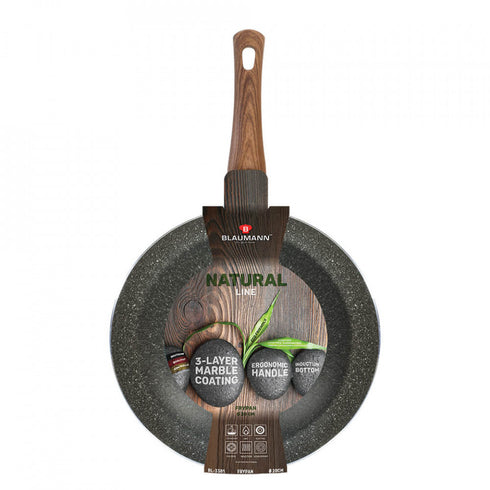 Tigaie aluminiu marmorata 24 cm Natural Line Blaumann BL 3382