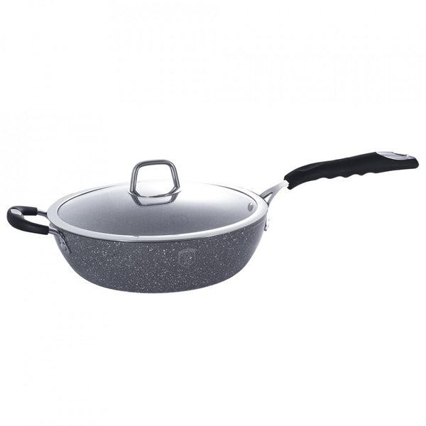 Tigaie cu capac adanca 24 cm Gray Stone Touch Line Berlinger Haus BH 1165N