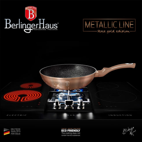 Wok 28 cm Rose Gold (Cupru) Metalic Line Berlinger Haus BH 1512N