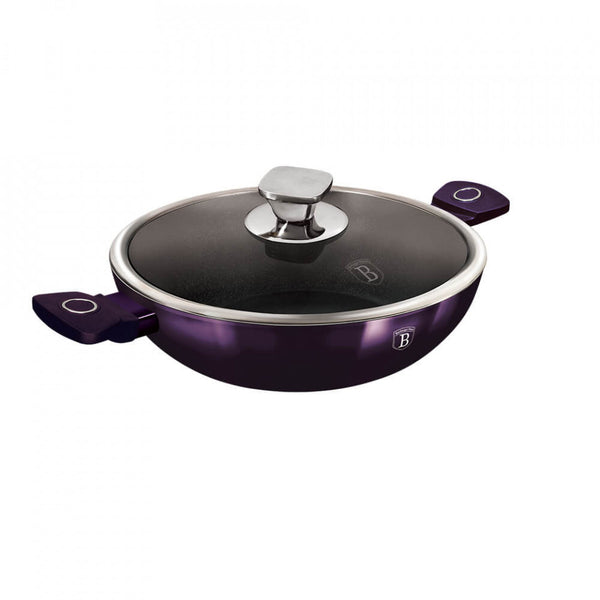 Wok cu capac Purple Eclipse Collection BerlingerHaus BH 7114